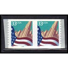 3281 33c U.S. Flag Over City Fine MNH CNP Left 5555A PA2100