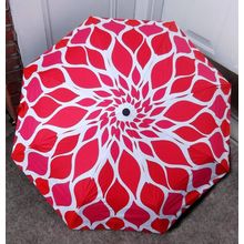 Compact Umbrella - Auto Open & Close[ 13" White Flower Bloom ]
