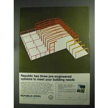1968 Republic Steel Buildings Ad - Pre-Engineered