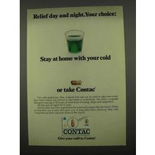 1975 Contac Medicine Ad - Relief Day and Night