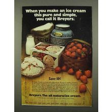 1975 Breyers Ice Cream Ad - Pure and Simple