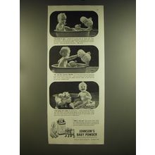 1939 Johnson's Baby Powder Ad - Just listen to 'em