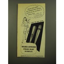 1945 Holmes & Edwards Sterling Inlaid Silverplate Ad - My first choice will be