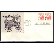 FDC 2261 16.7c Popcorn Wagan Pair (Unkn Cachet-U/A) Box0558