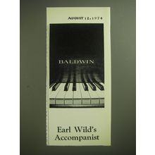 1974 Baldwin Piano Ad - Earl Wild's Accompanist