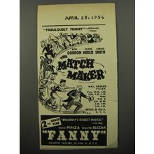 1956 The Match Maker and Fanny Plays Ad - Fabulously Funny