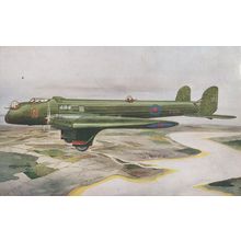 Fairey Hendon Long Range Night Bomber WW2 Plane Old Rare Postcard