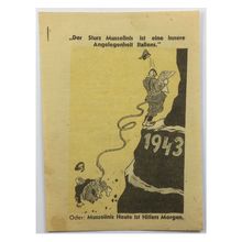 WW2 Russian/Soviet Air Drop Leaflet Illustrated by Boris Efimov. - Code 2743.