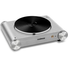 CUSIMAX Electric Hot Plate 1500W Single Burner Cast Iron Hot Plates for Cooking