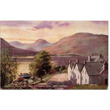 PRINTED POSTCARD OF ARROCHAR MOUNTAINS FROM INVERSNAID HOTEL STIRLINGSHIRE (456)