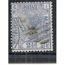 1881 SG157 2 1/2d Blue Plate 23 Fine Used Check Letters "IE".