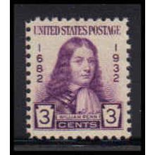724 3c William Penn Just Clears MNH O3567
