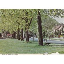 Man Cycling Through Haughton Durham Village Postcard