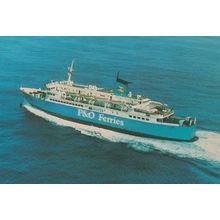 P&O Ferries Tiger Panther Ferry Rare Postcard