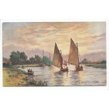 A Regatta Acle Norfolk Broads Series Art Postcard