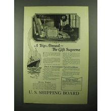 1922 U.S. Shipping Board Cruise Ad - Trip Abroad