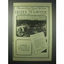 1923 Hotel Majestic Ad - Panorama of Central Park, NY
