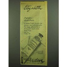 1942 Elizabeth Arden Superfine Tooth Paste Ad