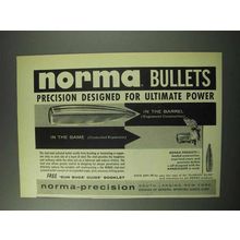 1959 Norma Bullets Ad - Designed for Ultimate Power