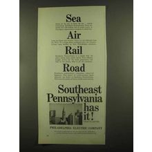 1965 Philadelphia Electric Company Ad - Sea Air Rail