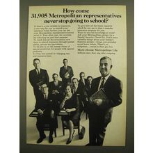 1965 Metropolitan Life Insurance Ad - Never Stop School