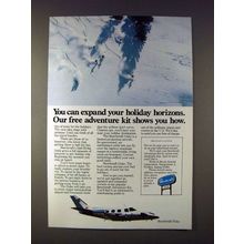 1976 Beechcraft Duke Plane Ad - Holiday Horizons!