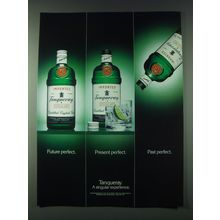 1989 Tanqueray Gin Ad - Future Perfect. Present Perfect. Past Perfect.