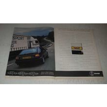 1989 Saab 9000 Turbo Car Ad - Turbocharging. Fuel injection. Sixteen valves