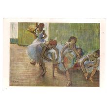 DANSEUSES SUR UNE BANQUETTE by Edgar Degas unused postcard The Pallas Gallery /