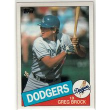 1985 Topps Baseball card 753 Greg Brock