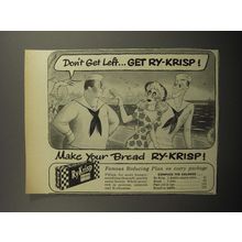 1952 Ry-Krisp Crackers Advertisement - Don't get left.. get Ry-Krisp!
