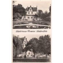 Gastehaus Pension Hotel Waldmuhle Real Photo German Postcard