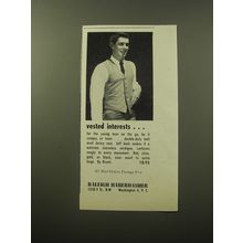1960 Raleigh Haberdasher Vest by Rivetz Advertisement - Vested interests