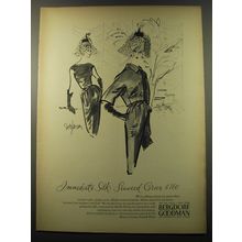1960 Bergdorf Goodman Fashion by Mollie Parnis Advertisement