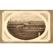 Stonehaven Tennis Courts Bowling Green Aberdeen Scottish Antique Postcard