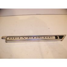 1966 PLYMOUTH BELVEDERE I RH FENDER TRIM EMBLEM OEM