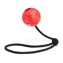 Dogline Euro Ball on rope 2.75" (7cm) Red