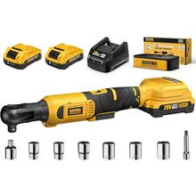 3/8" Cordless Ratchet Wrench Set, 60Ft-Lbs(80N.M) Electric Ratchet, 2 X 20V Char