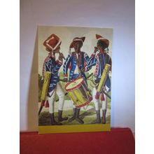 SEPOY DRUMMERS & FIFERS c.1800 postcard National Army Museum =