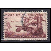 Used 1077 3c Wild Turkeys Very Fine KA5254