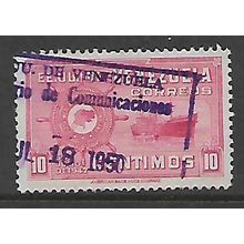 VENEZUELA 1948 COLOMBIA MERCHANT MARINE 10c RED FREIGHTER SG 782 FINE USED