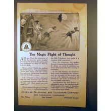 1914 AT&T Telephone Ad - The Magic Flight of Thought!