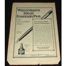 1914 Waterman Ideal Fountain Pen Ad Accurate!
