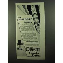 1931 Canadian Pacific Cruise Ad - Go Empress Extra Days