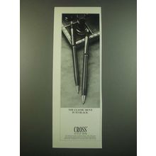 1982 Cross Pen Ad - The Classic Move is to Black