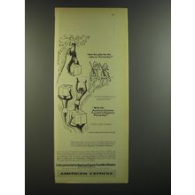 1964 American Express Ad - cartoon by Russell Brockbank - Got the gifts