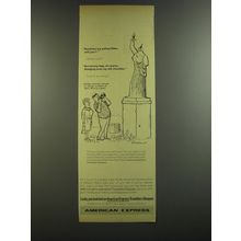 1964 American Express Ad - cartoon by Russell Brockbank - Hand me my filter