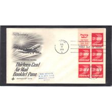 FDC Art Craft C79a 13c Winged Letter Pane/6 (Cachet-Label/A) CV41596
