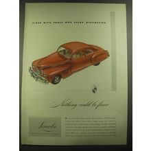 1946 Lincoln Cars Ad - First with those who value distinction