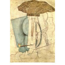 Pablo Picasso Old Student With A Pipe in 1913 Painting Postcard